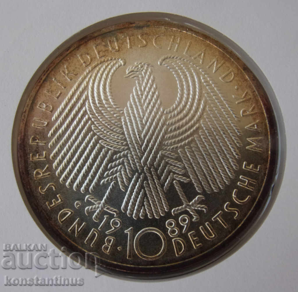 Germania 2 x 10 Mark GFR + GDR 1989 UNC PROOF Rare - 5