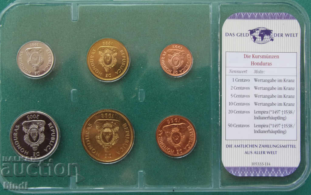 Licitație Honduras Bănci Set monede UNC