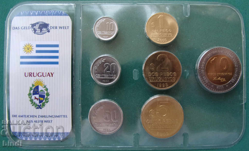 Уругвай  Банков  Сет  Монети  UNC