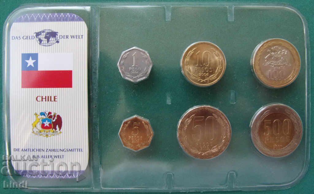 Chile Bank Set Coins UNC
