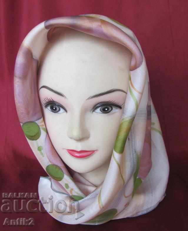 70's Hand-painted Ladies Handmade Scarf ROBERT BONNET with price 130.00 BGN | € 66.47