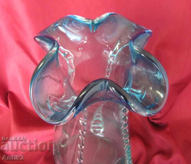 Аукцион Стара Морано Кристално Стъкло голяма масивна Ваза Аукцион Стара Морано Кристално Стъкло голяма масивна Ваза