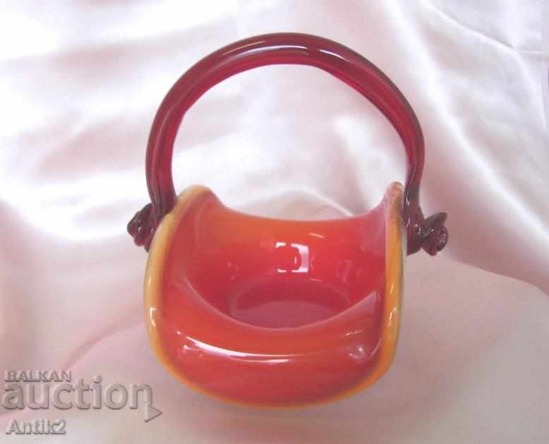 Δημοπρασία Παλιό καλάθι με κρύσταλλο