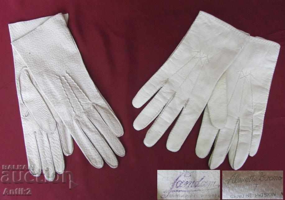 30s Δερμάτινα γάντια γυναικών 2 τεμ. Alexette Bucto Lamdam