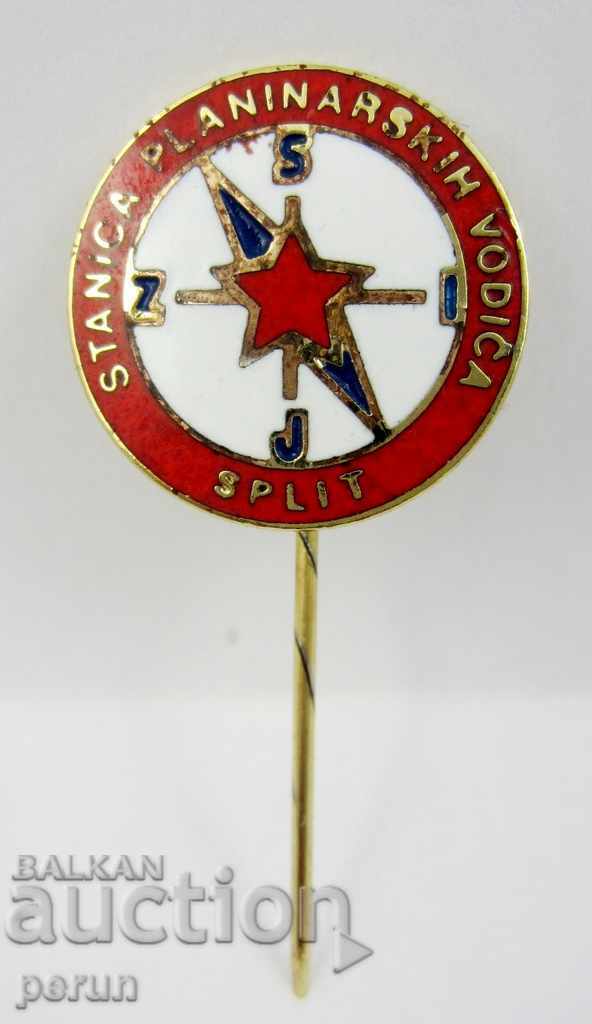 Auction LOT OF 2 BADGES-MOUNTAIN GUIDES-CROATIA-ENAMEL Auction LOT OF 2 BADGES-MOUNTAIN GUIDES-CROATIA-ENAMEL