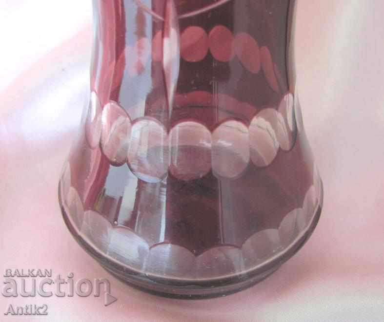 Delivery of Old Crystal Colored Glass Vase