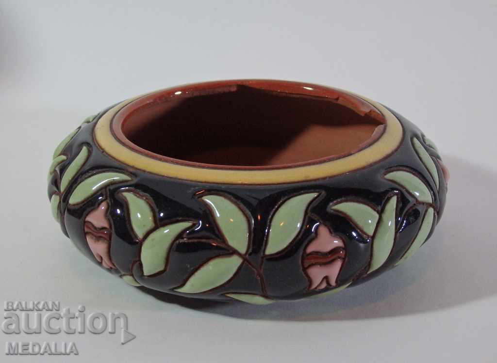Stoyan Raynov-ceramică-lut-roșu-argilă cu glazură
