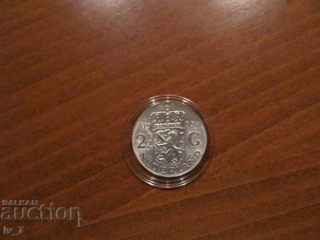 2 1/2 GULDENI 1966 OLANDA - Argint