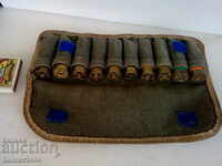 FOR BELT cartridge case/only/-tarpaulin/leather for 10 cartridges, 12 cal.