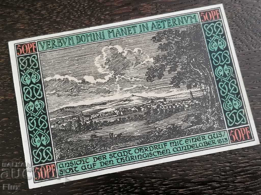 Banknote nethrow - Germany - 50 pp. UNC | 1921 with price 12.00 BGN | € 6.14