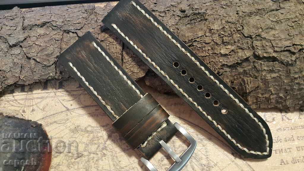 Leather watch strap 26mm Genuine leather 373