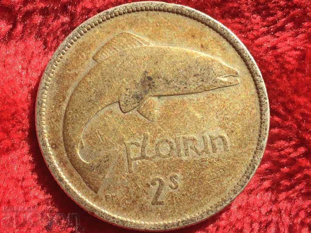 1 флорин 2 шилинга Ирландия Ейре 1940 сребро