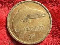 1 Florin 2 Shillings Ireland Eire 1940 Silver