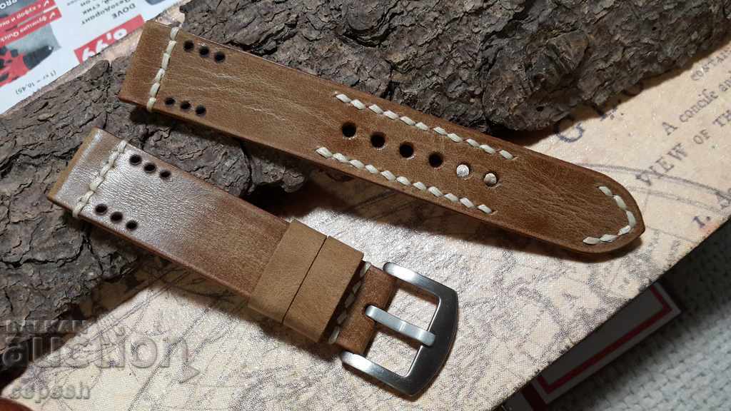 Leather Watch Strap 20mm Genuine Leather 421