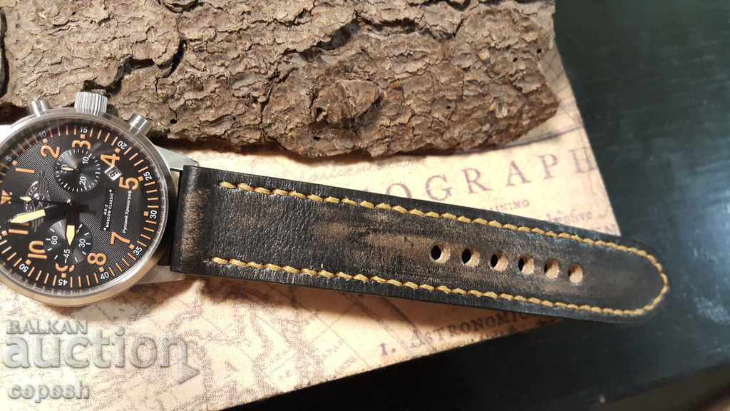 Leather watch strap 24mm Genuine leather handmade 445 - 7