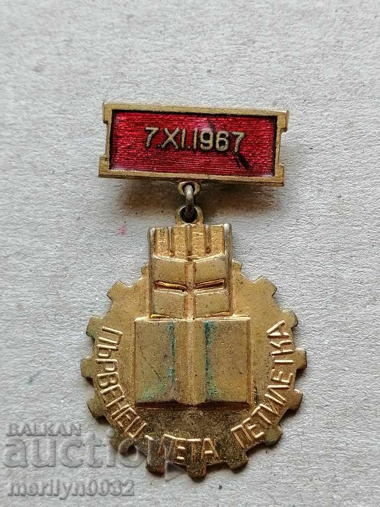 Breastplate with Email Leader 5th Five Year Medal Badge - 5