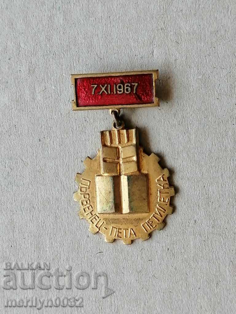 Breastplate with Email Leader 5th Five Year Medal Badge