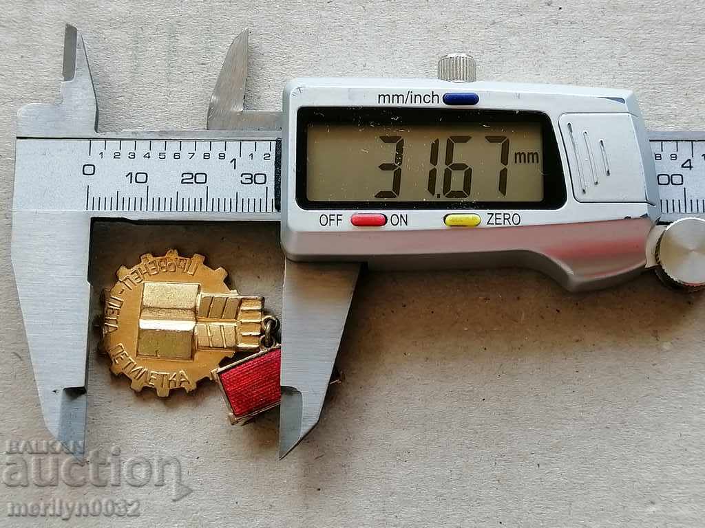 Auction Breastplate with Email Leader 5th Five Year Medal Badge Auction Breastplate with Email Leader 5th Five Year Medal Badge