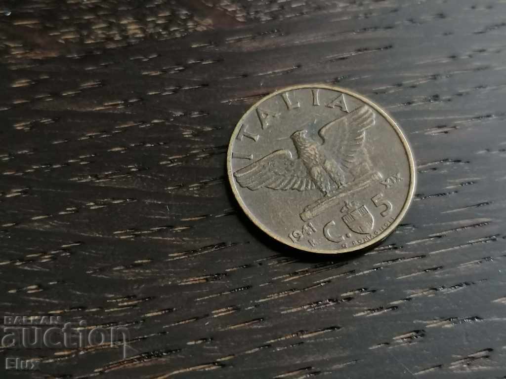 Moneda - Italia - 5 centi 1941.