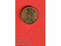 O - in GUERNSEY 1/2 - 0.5 penny issue 1971 UNC