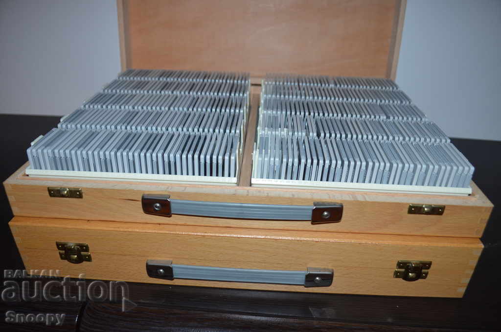 Дървени кутии за съхранение на 720 бр. диапозитиви