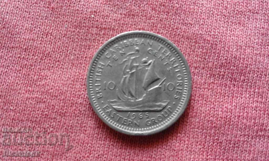 10 σεντς 1965 Βρετανική Καραϊβική - ΣΠΑΝΙΑ!
