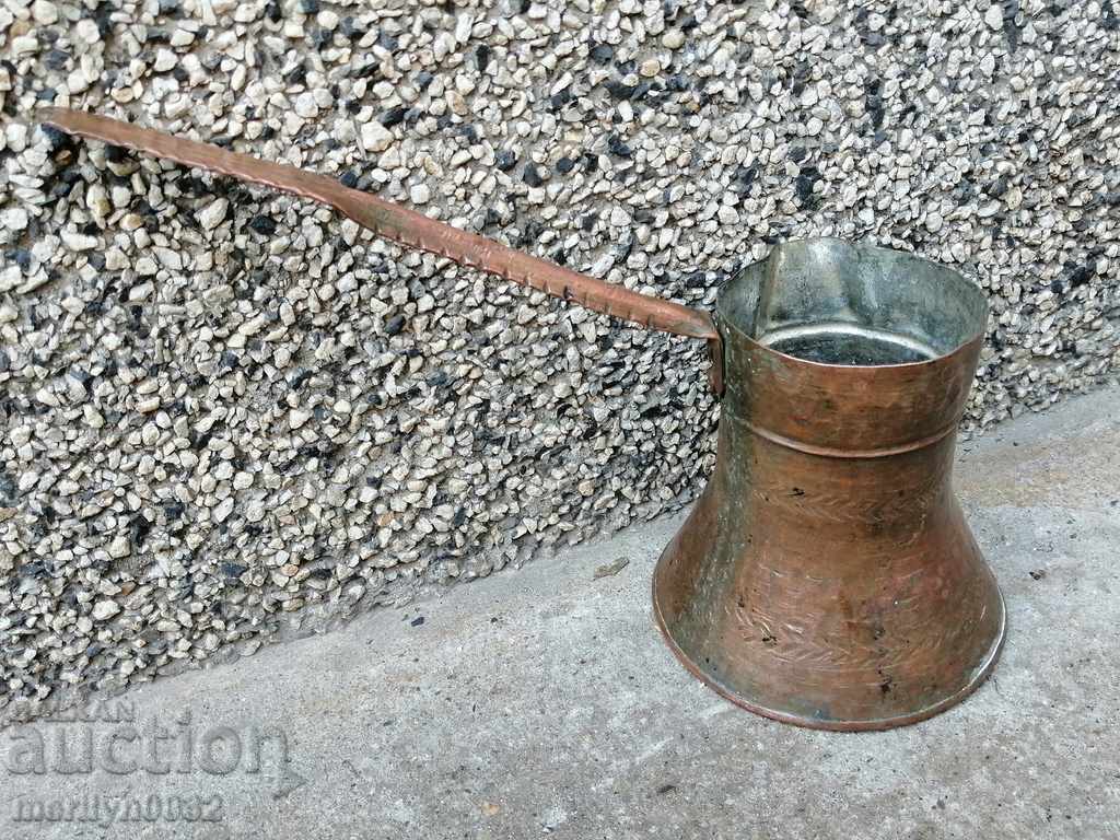 Old copper tin, coffee, baker, copper pot with price 49.00 BGN | € 25.05 Old copper tin, coffee, baker, copper pot with price 49.00 BGN | € 25.05