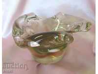 Scrumieră solidă din sticlă de cristal Morano