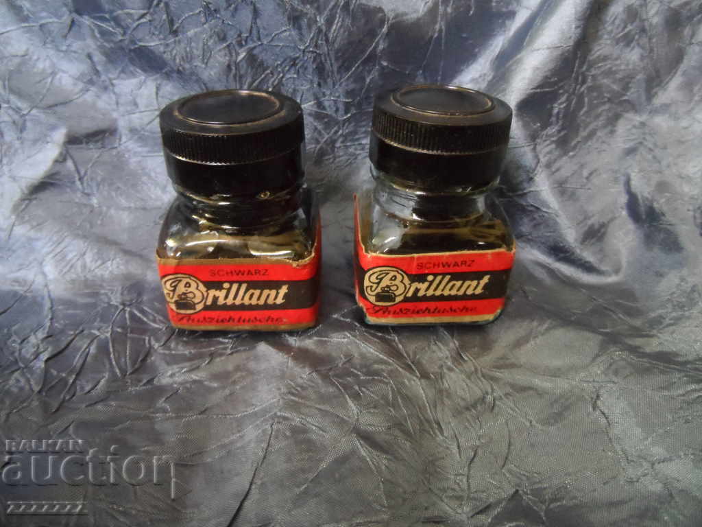 glass bottles, inkwells 2 pcs. - 5