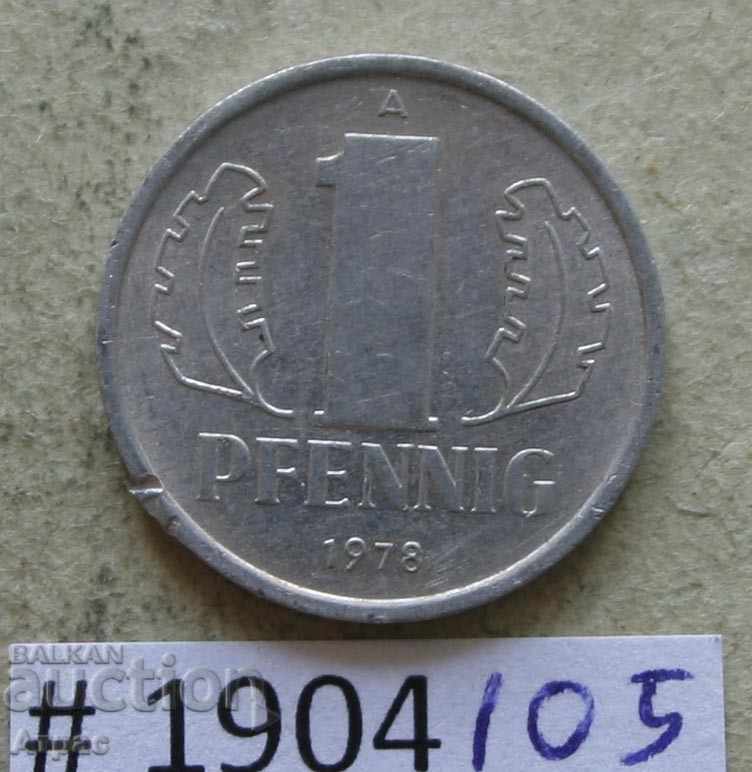 1 pfenig 1978 GDR
