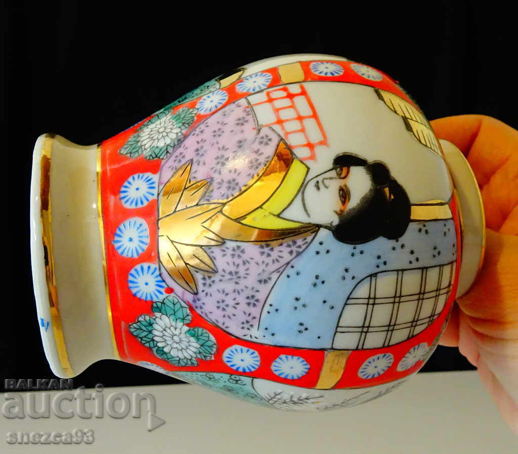 Japanese Satsuma porcelain vase, gold, urn - 6 Japanese Satsuma porcelain vase, gold, urn - 6