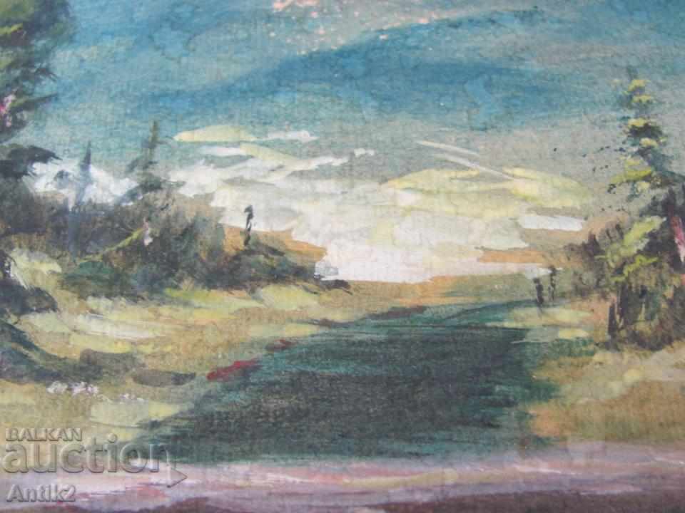 Delivery of 30's Original Author Painting watercolor