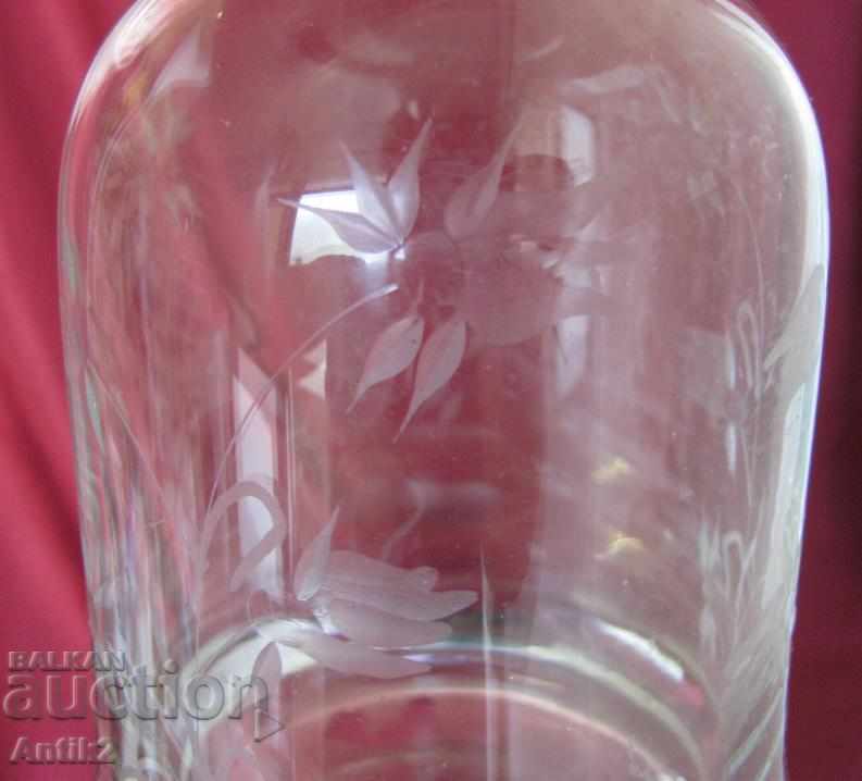 30s Art Deco Big Glass Garaf - 5 30s Art Deco Big Glass Garaf - 5