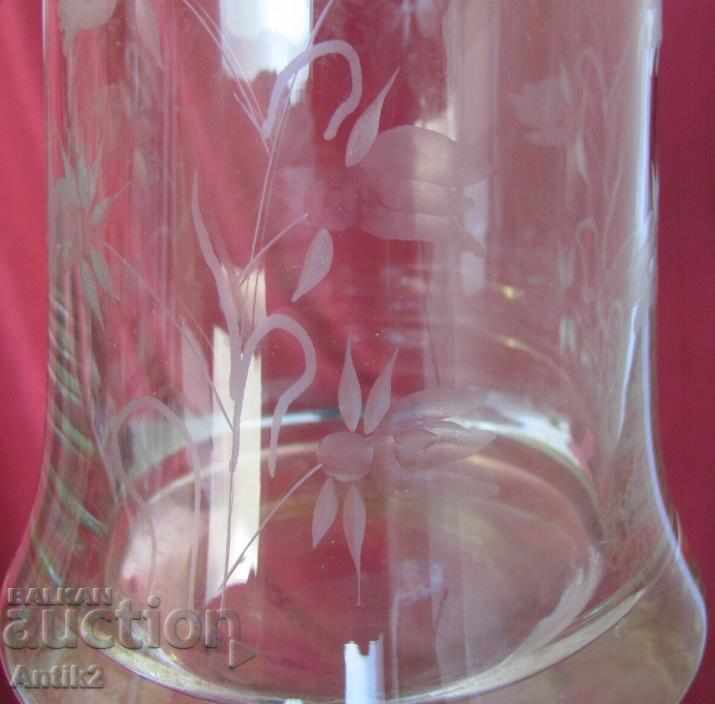 30s Art Deco Big Glass Garaf - 6 30s Art Deco Big Glass Garaf - 6