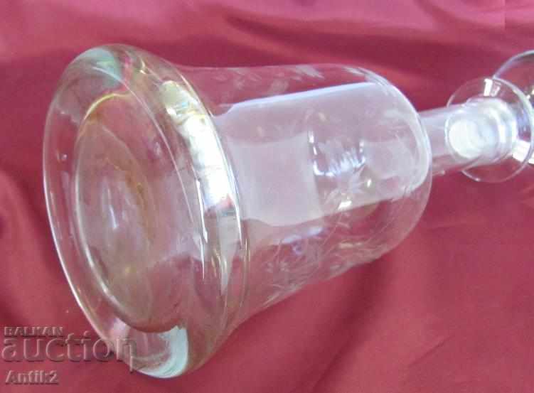 30s Art Deco Big Glass Garaf - 7 30s Art Deco Big Glass Garaf - 7