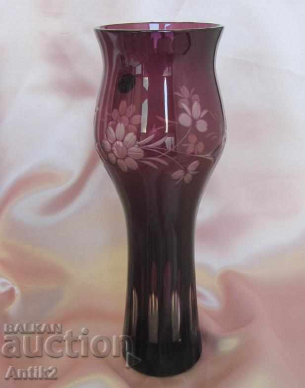 Old Crystal Vase - 5 Old Crystal Vase - 5