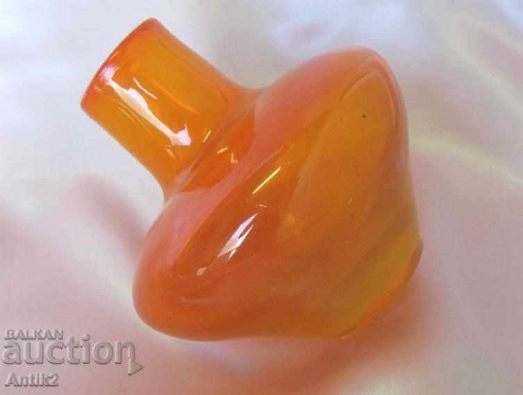 Old Crystal Colored Glass Vase - 5