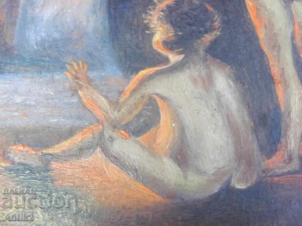 Delivery of 30's Original Oil Painting Delivery of 30's Original Oil Painting