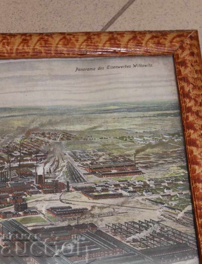 . PRE-WAR CZECH INDUSTRIAL ZONE CITY PHOTO FRAME GLASS - 5 . PRE-WAR CZECH INDUSTRIAL ZONE CITY PHOTO FRAME GLASS - 5