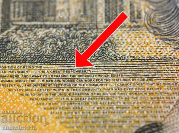 Auction AUSTRALIA - ERROR, $ 50 2018, P-65, UNC, Polymer Auction AUSTRALIA - ERROR, $ 50 2018, P-65, UNC, Polymer