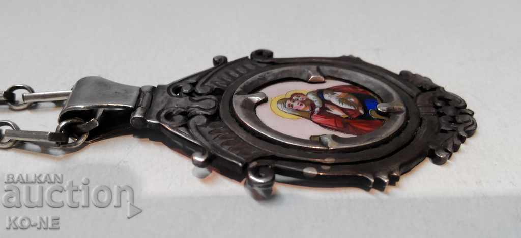 Аукцион Медалйон Царска Русия - сребро емайл Аукцион Медалйон Царска Русия - сребро емайл