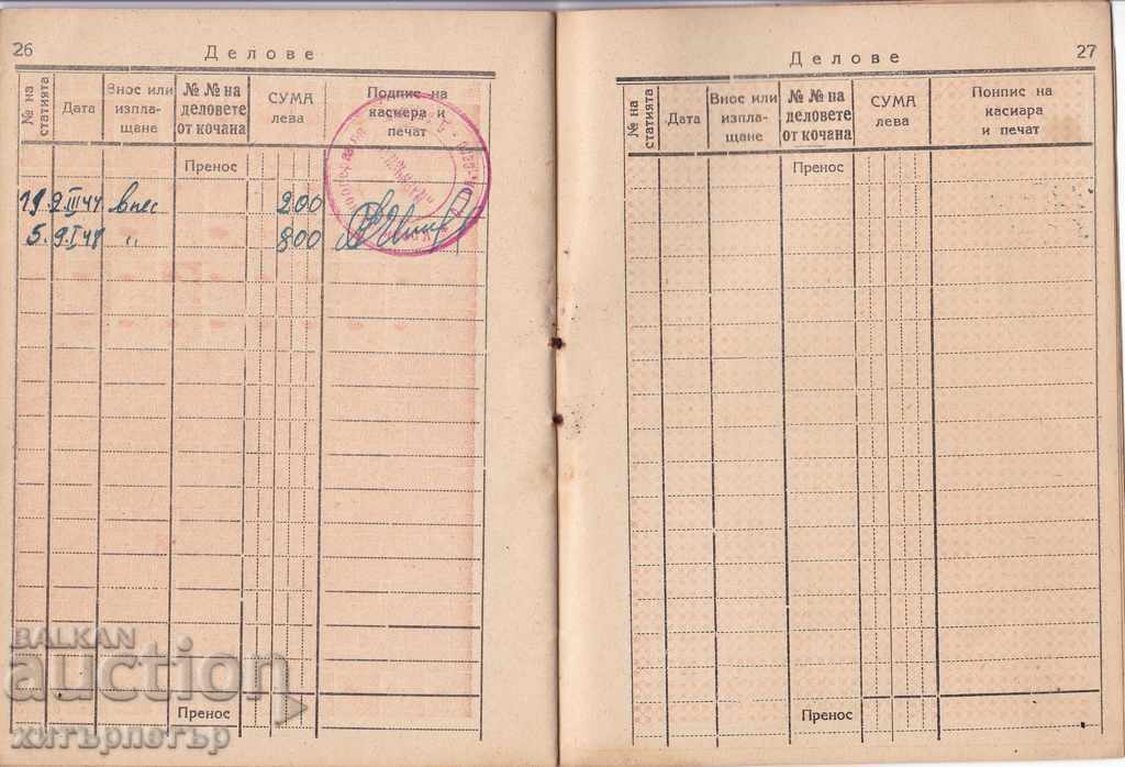 Delivery of Membership card CKS 1948 Delivery of Membership card CKS 1948
