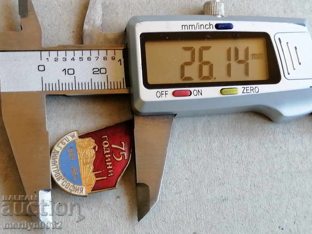 75th Anniversary Badge Railway Station Georgi Dimitrov Sofia Medal Badge - 5 75th Anniversary Badge Railway Station Georgi Dimitrov Sofia Medal Badge - 5