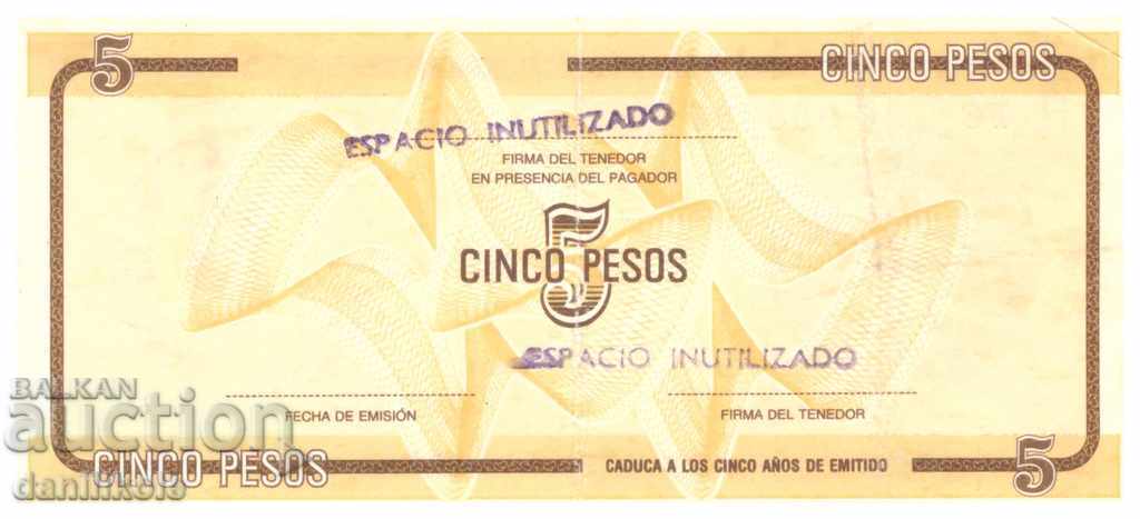 * $ * Y * $ * CUBA 5 CURRENCY Pesos 1970s 1980s - RARE * $ * Y * $ * with price 9.00 BGN | € 4.60 * $ * Y * $ * CUBA 5 CURRENCY Pesos 1970s 1980s - RARE * $ * Y * $ * with price 9.00 BGN | € 4.60