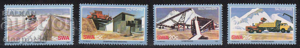 1981. Southwest Africa. Production of salt.