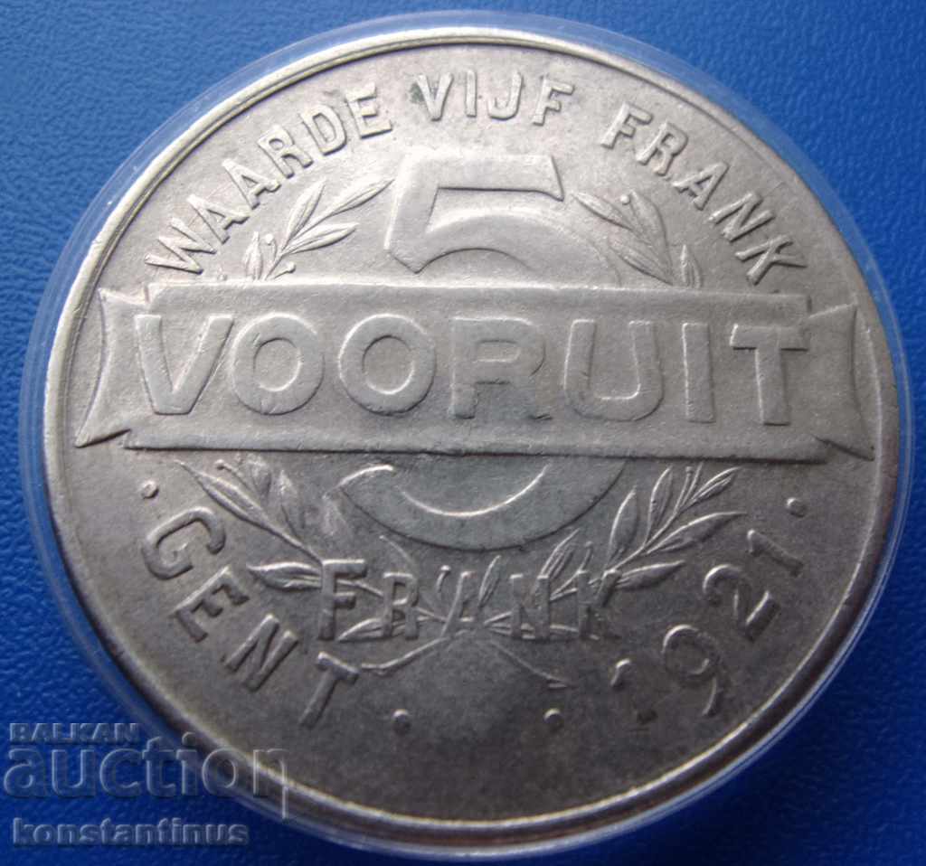 Belgia 5 Franci 1921 Gent cu contracritie Rare cu preț € 17.90 | 35.01 BGN