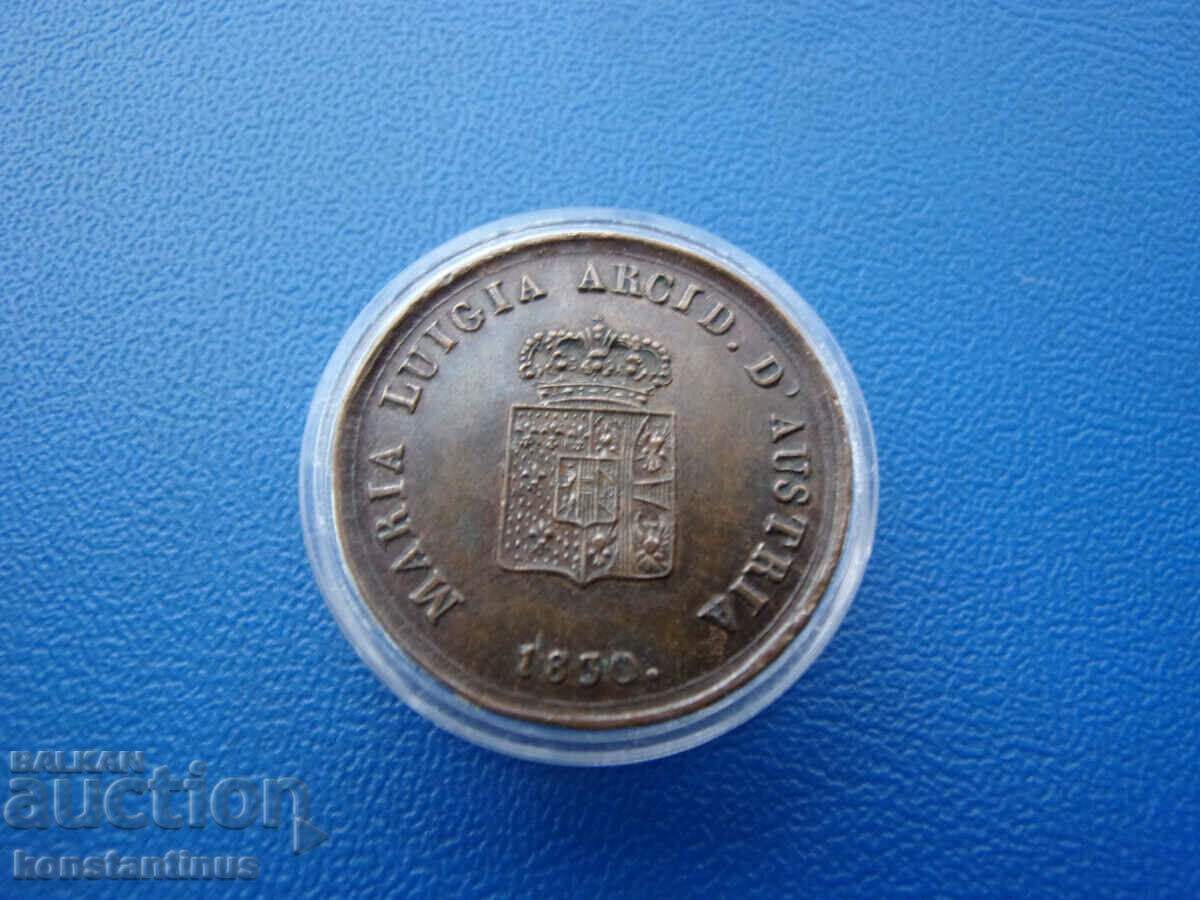 Parma 1 Centesimo 1830 UNC Foarte rar cu preț € 84.36 | 164.99 BGN