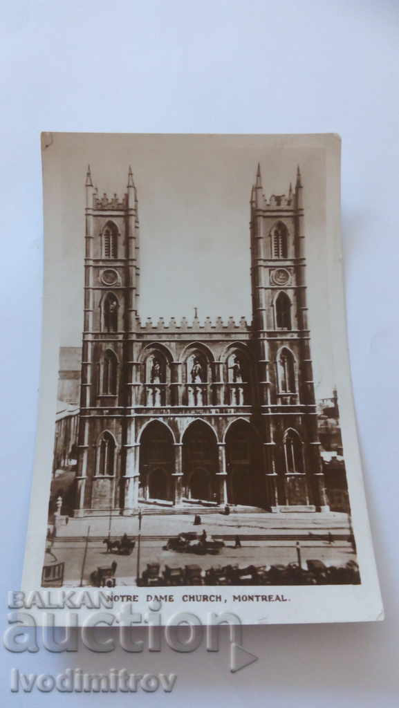 Пощенска картичка Montreal Notre Dame Church 1936