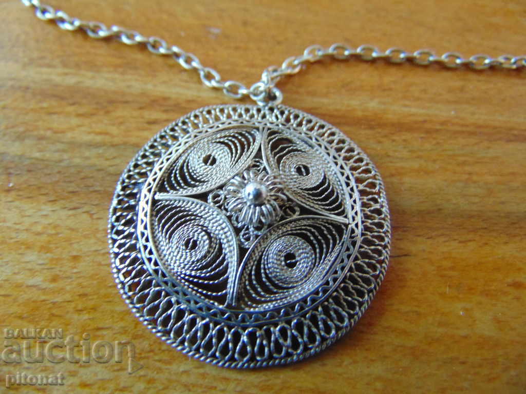 Old silver filigree pendant with price 40.00 BGN | € 20.45 Old silver filigree pendant with price 40.00 BGN | € 20.45