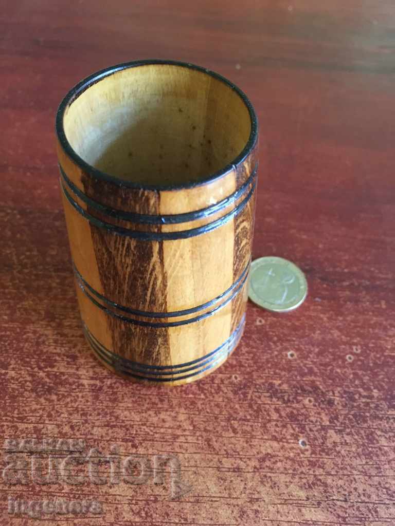 Wooden Bowl in the Shape of a Wine Barrel Wooden Bowl in the Shape of a Wine Barrel